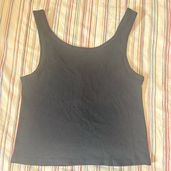 Black Ribbed Tank Top - Picture 3 of 3